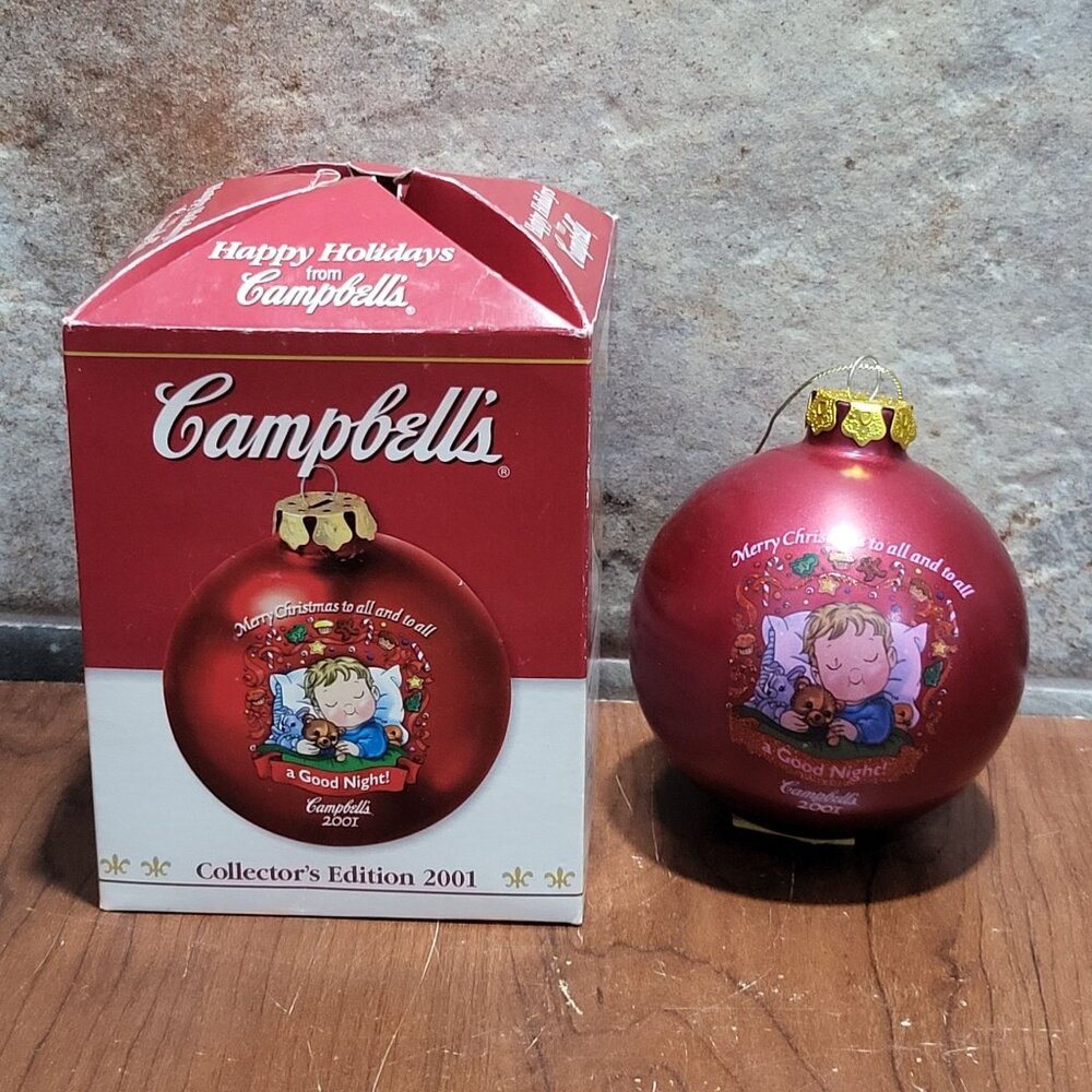 Campbells Soup Kids Red Ball Ornament Collectors Edition 2001